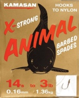 Kamasan Animal Barbed Spade Hooks To Nylon Ehan