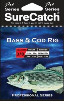 Sure Catch Pro Series Bass & Cod Rig (60lb Main Line)