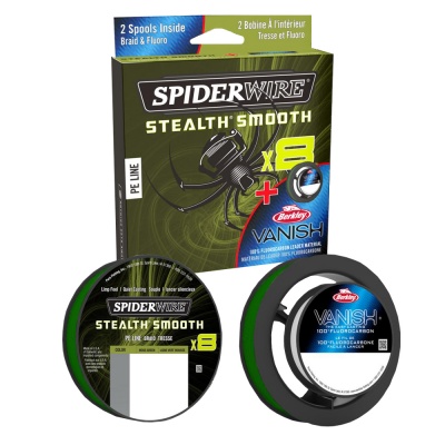 SpiderWire Stealth Smooth x8 Braid + Berkley Vanish Fluorocarbon