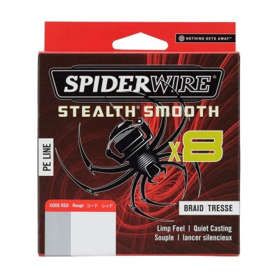 SpiderWire Stealth Smooth x8 PE Braid - Code Red - 300m
