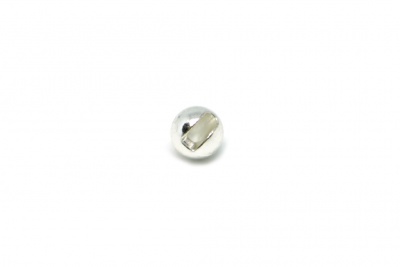 Fulling Mill Slotted Tungsten Beads Silver