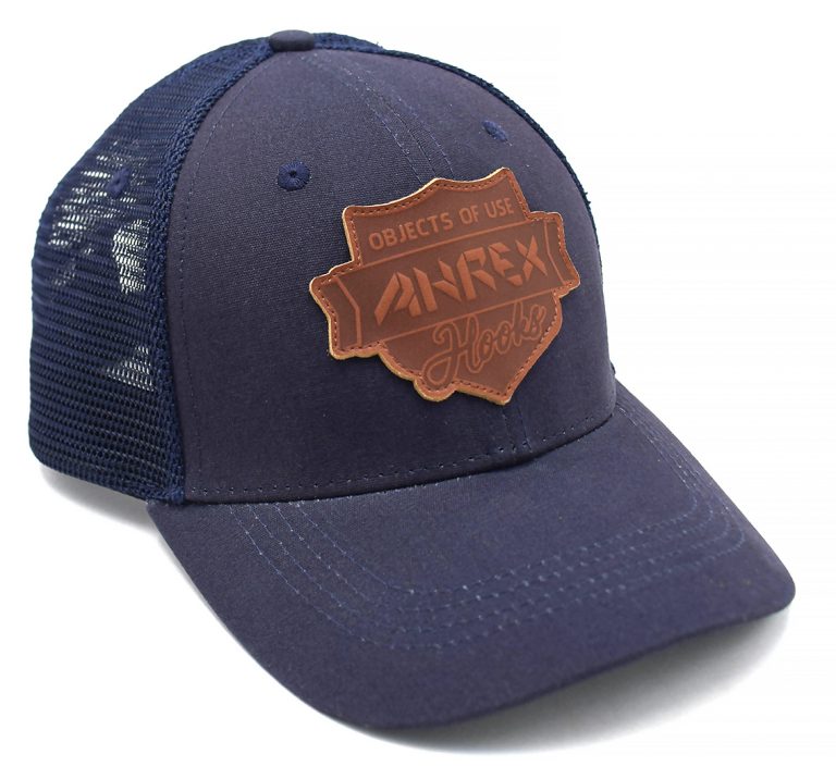 Ahrex Leather Patch Trucker - Navy