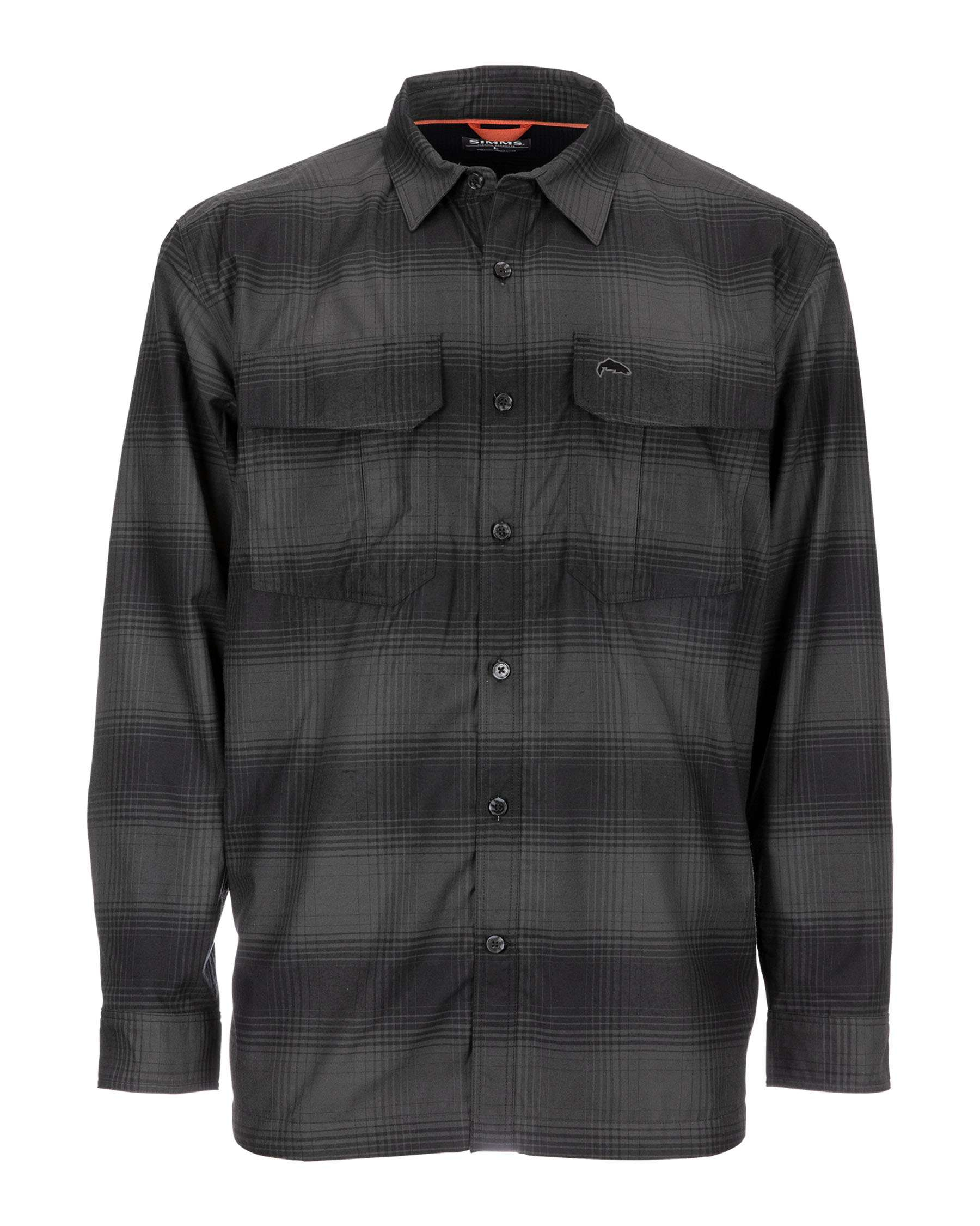 Simms Coldweather Shirt - Black Slate Plaid