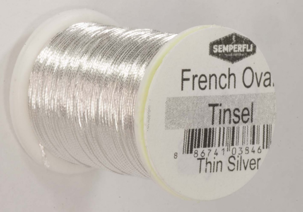 Semperfli French Oval Tinsel - Small - Silver