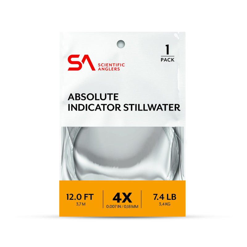 Scientific Anglers Absolute Indicator/Stillwater Leader 12' - Clear