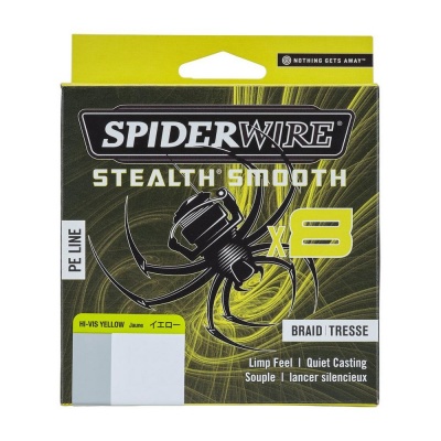 SpiderWire Stealth Smooth x8 PE Braid - 150m - Hi-Vis Yellow