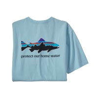 Patagonia Men's Home Water Trout Organic T-Shirt - Fin Blue
