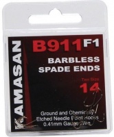 Kamasan B911F1 Fine Wire Barbless Spade Hooks Eb911F1