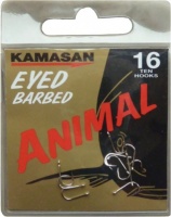 Kamasan Animal Barbed Eyed Hooks Ebane