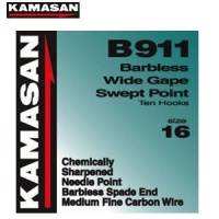 Kamasan B911 Barbless Eyed Hooks Eb911E