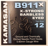 Kamasan B911X X-Strong Barbless Eyed Hooks Eb911Xse