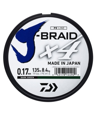 Daiwa J-Braid X4 - 270m - Dark Green