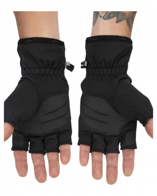 Simms Freestone Half-Finger Gloves - Black