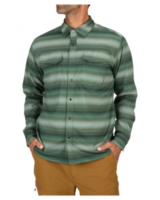 Simms Gallatin Flannel Shirt - Moss Stripe
